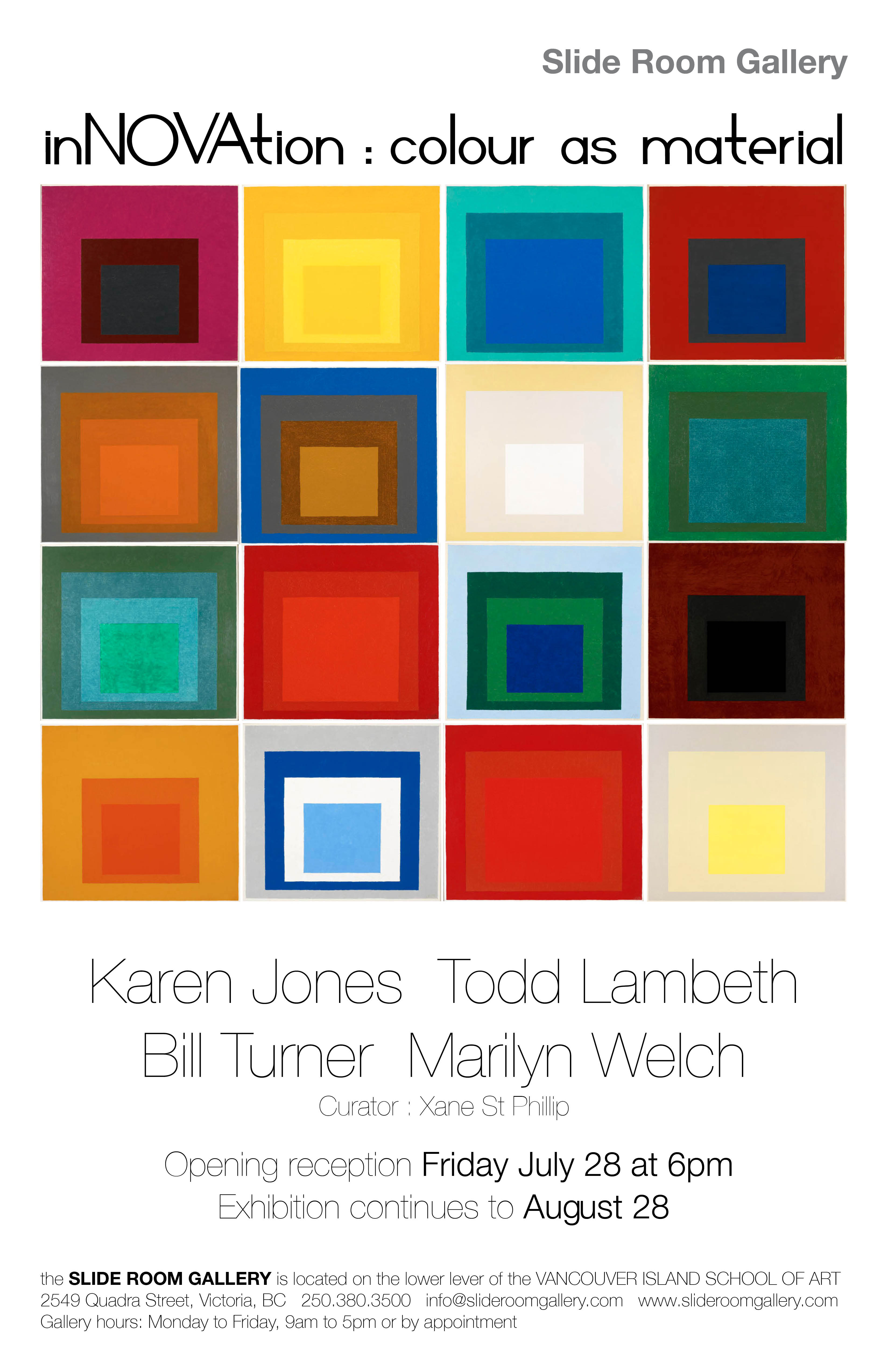 inNOVAtion : colour as material – Slide Room Gallery